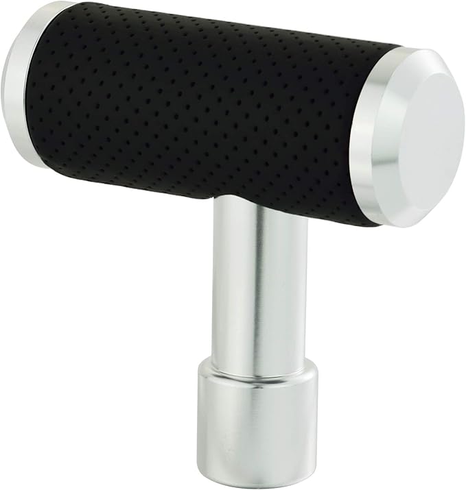 Lunsom Shifter Knob, Gear Shifting Lever Stick Shift Handle Head Type T Gear Shift Knob Fit for Manual Transmission Vehicle (Black)