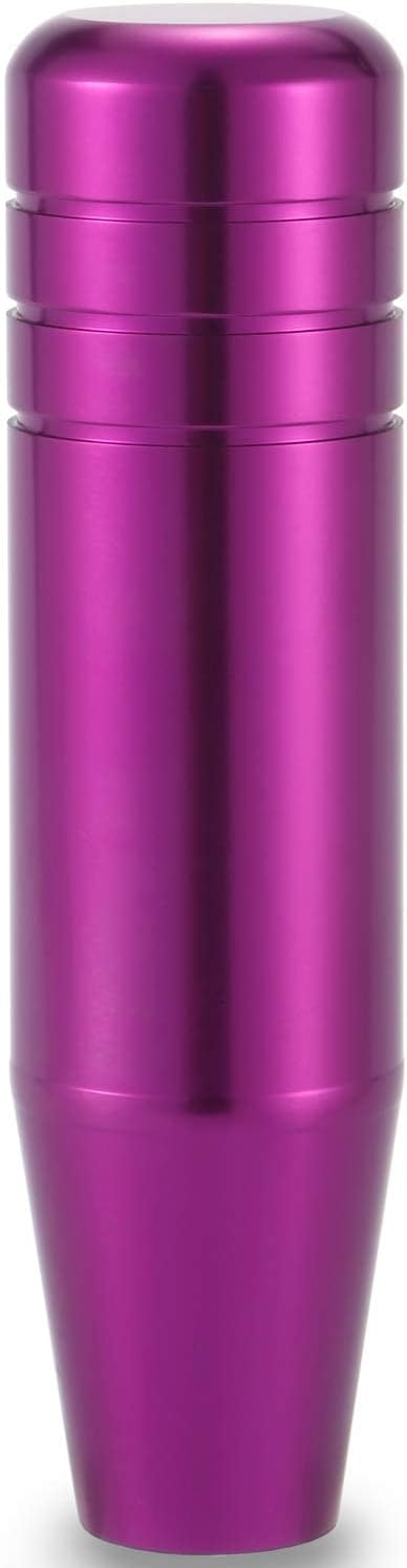 Lunsom 5" Aluminum Gear Lever Shifter Knob Long Alloy Shift Stick Handle Car Automatic Shifting Head Fit Most Manual Transmission Vehicles (Purple-1)