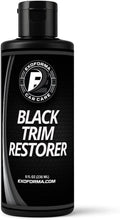 ExoForma Black Trim Restorer - Lasts 6+ Months, Dye Infused Waterproof Plastic Restorer for Cars - Perfect for Faded Bumpers, Trim & Vinyl on Jeeps, Truck Beds, Avalanches & ATVs | 8oz
