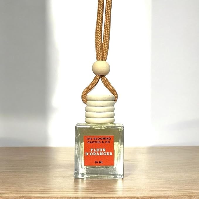 Automobile Diffuser, Long Lasting Car Air Freshener 2 Pack, Hanging Fresh Aroma Diffuser, Natural Essential Oil Fragrance for Removing Odors, Auto Interior Decor, Made in USA| FLEUR D'ORANGER - 10 ML