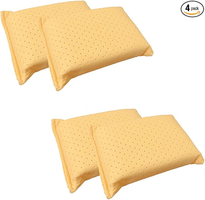 Evelots Car Windshield Cleaner Chamois, 4 Pack, Window Glass Defogger Sponge, Yellow