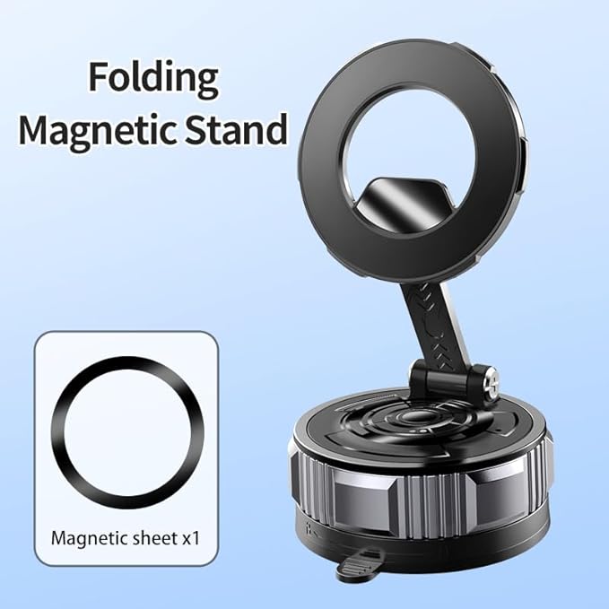 Vacuum Car Holder with Strong Magnetic Car Phone Holder for Magsafe 360° Adjustable Car Phone Mount, Phone Holders for iPhone 17 Pro Max 16 15 14 13 12