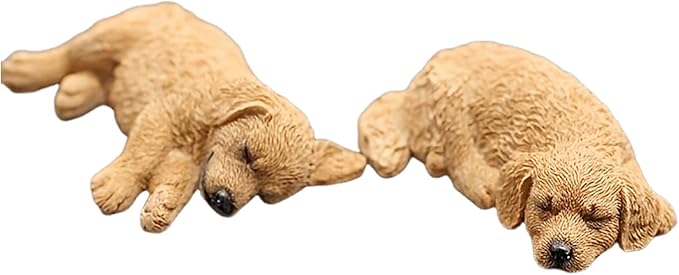 Dashboard Figurines for Car - Sleeping Dog Shape Table Decor,Auto Center Console Decor | for Office Home Daily Commuting Road Trips Ridesharing Sedans Bookshelf Nightstand Coffee Table