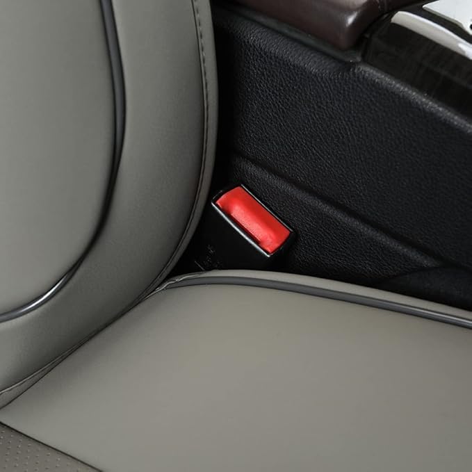 1pcs Luxury Car Seat Backrest Protector Cover Car Interior PU Leather Car Seat Cover Universal Anti-Slip Seat Cover(Dark Grey Backrest)