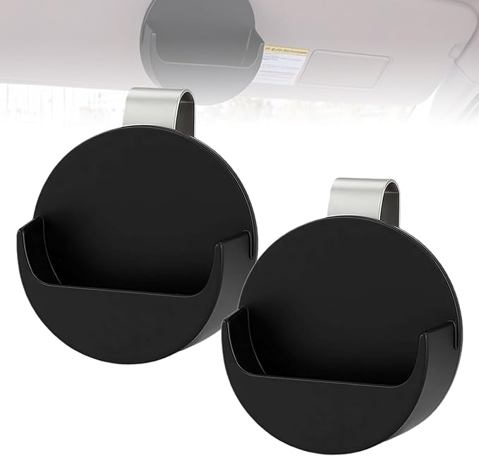 Dip Can Holder for Car Visor, Chew Holder for Car, Cars Sunvisor Bracket, Space Saving Auto Interior Accessory, Non-Slip Compact Storage Holster Clip for Truck (2pc)