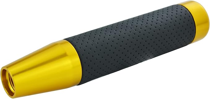 Abfer Tall Shift Knob Car Long Shifting Head Replace Weighted Gear Stick Shifter Knob Extension Fit Most Manual Automatic Transmission Vehicle, Gold