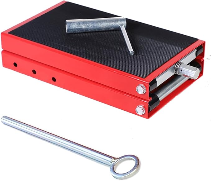 1100 LB Heavy Duty Wide Deck ATV Motorcycle Bike Scooter Scissor Lift Jack Crank Stand with Safety Bar