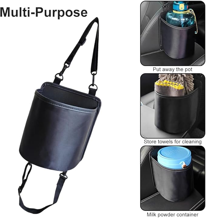 Car Seat Side Large Cup Holder, Waterproof Car Cup Holder Hanging Storage Bag for Drink, Water Bottle Holder Bag, Multi Functional Car Seat Side Organizer,Universal Car Essentials