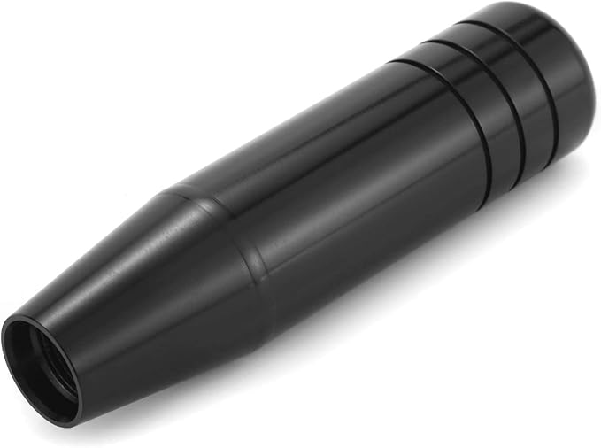 Lunsom 5" Aluminum Gear Lever Shifter Knob Long Alloy Shift Stick Handle Car Automatic Shifting Head Fit Most Manual Transmission Vehicles (Black)