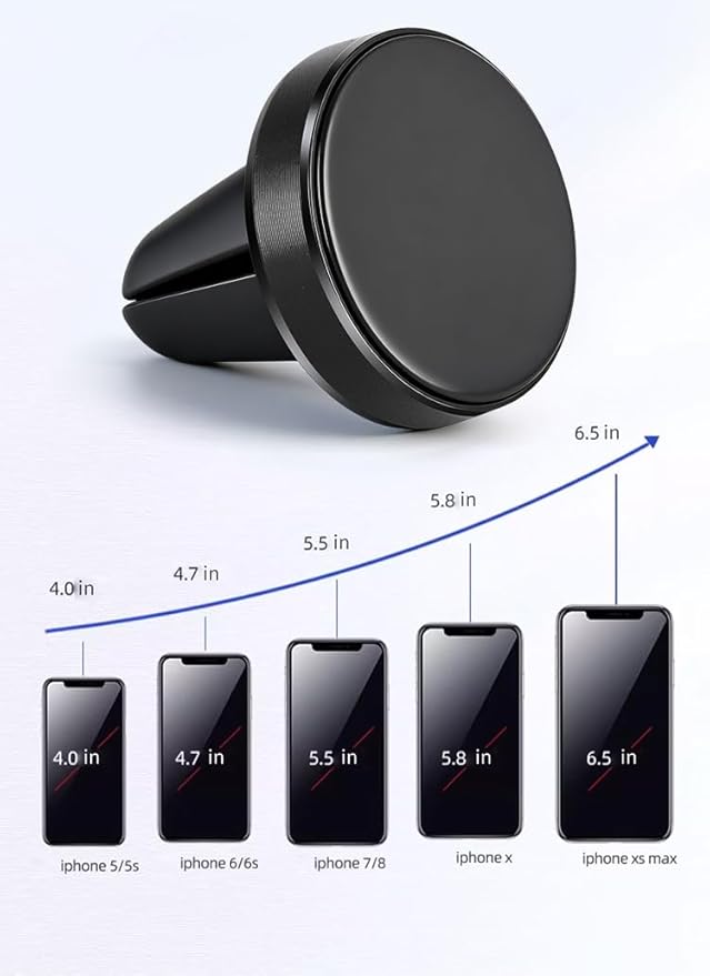 Magnetic Phone Holder for car【2 Packs 】【Strong Magnet】phone holders for your car phone holder Mount for Car【4 Metal Plate】Universal Airvent cell phone car mount for iphone Samsung car accessories