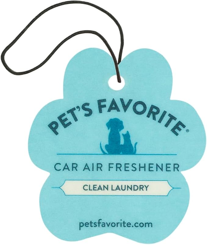 Pet's Favorite Car Air Freshener - Clean Laundry Pack of 3 - Non-toxic Car Air Freshener - Pet-Friendly Air Freshener For Small Spaces & Car - Hanging Odor Eliminating Air Freshener