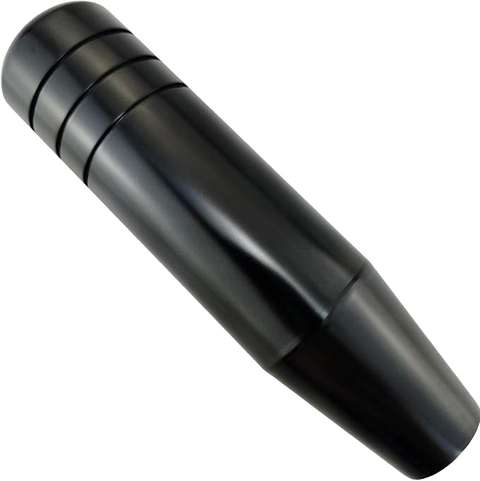 Lunsom 5" Aluminum Gear Lever Shifter Knob Long Alloy Shift Stick Handle Car Automatic Shifting Head Fit Most Manual Transmission Vehicles (Black)