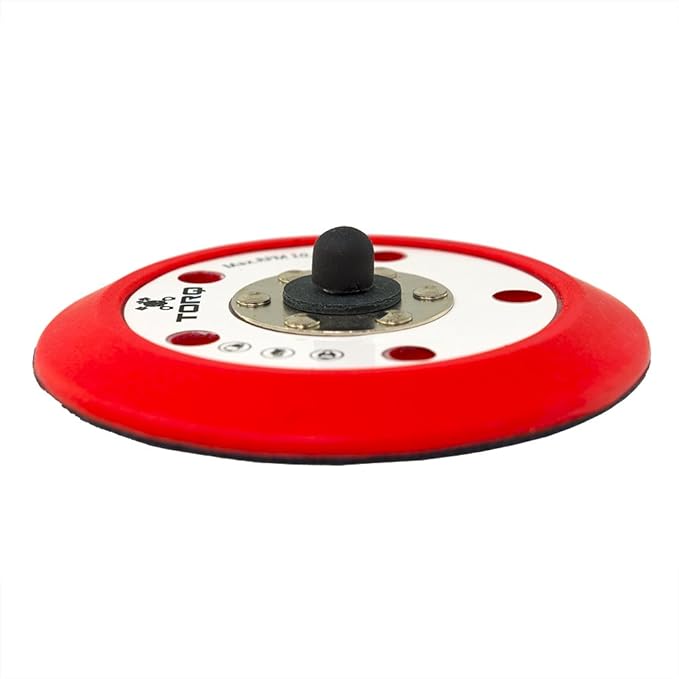 Chemical Guys TORQ BUFLC201 R5 Dual-Action Backing Plate with Hyper Flex Technology, Red (5 Inch)