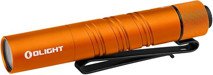 OLIGHT I3T 2 EOS Pocket EDC Flashlight, 200 Lumens Compact Bright Handheld Flash Lights, Dual-Output Tail Switch with AAA Battery and Two-Way Pocket Clip for Camping and Hiking (Orange)