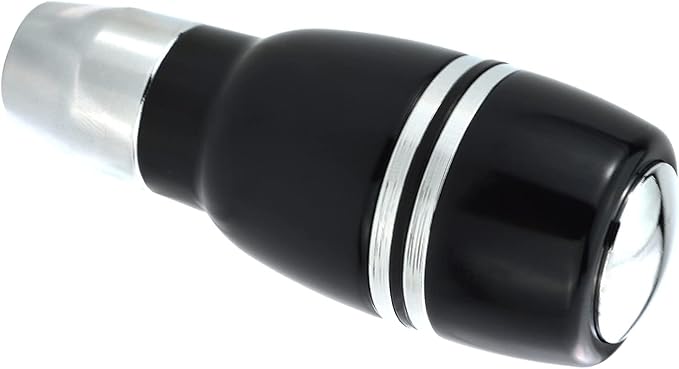 Lunsom Weighted Shifter, Aluminum Alloy Long Shift Knob Stick Handle Shifting Lever Head Gear Knob Fit for Most Manual Transmission Vehicles (Black)