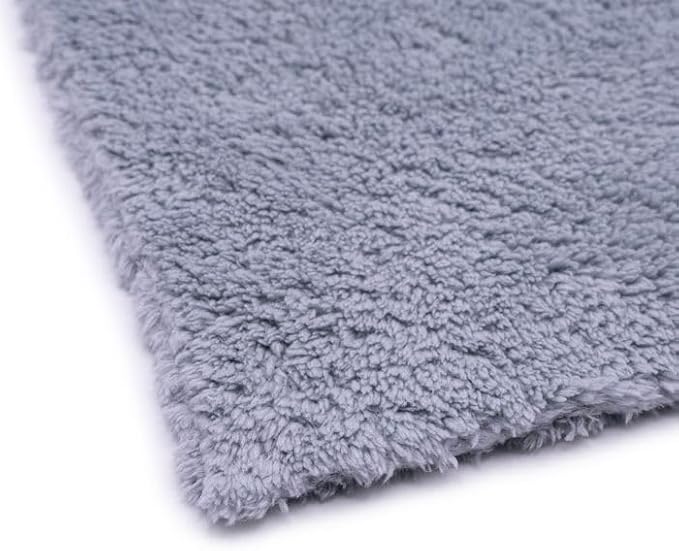 Ethos Plush 470 Microfiber Towels for Cars - Premium Car Detailing Towels - Edgeless Ultrasoft Micro Fiber Cloth for Car Wash, Interior & Exterior (1 - Speed Gray 470GSM)