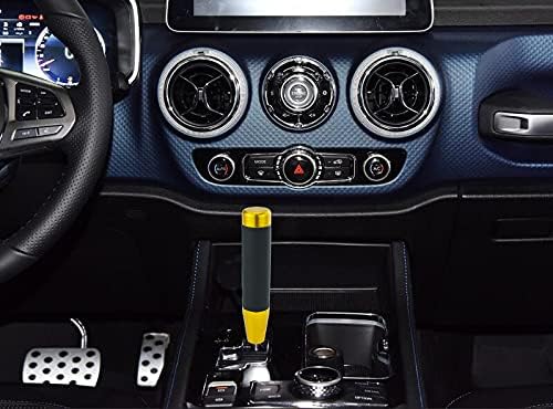 Abfer Tall Shift Knob Car Long Shifting Head Replace Weighted Gear Stick Shifter Knob Extension Fit Most Manual Automatic Transmission Vehicle, Gold