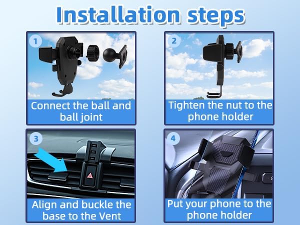 PZK Car Phone Mount for Honda CRV CR-V 2017 2018 2019-2020 2021 2022 Accessories 5th Gen CRV Custom Air Vent Phone Holder Auto Lock Hands Free 360° Rotation Cell Phone Automobile Cradles