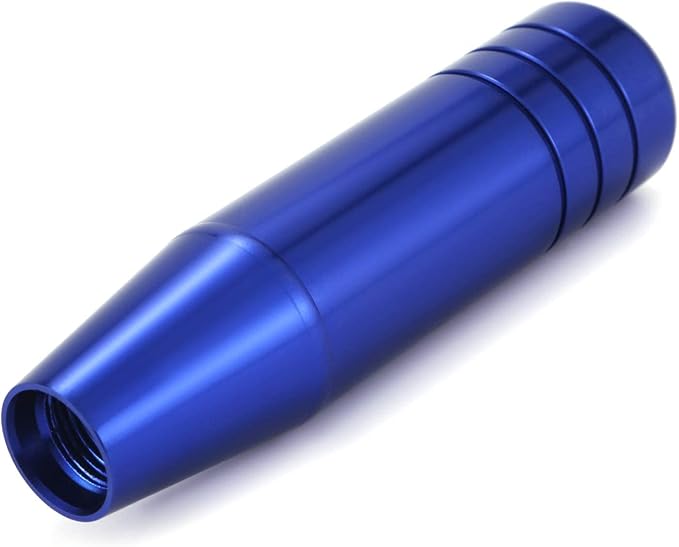 Lunsom 5" Aluminum Gear Lever Shifter Knob Long Alloy Shift Stick Handle Car Automatic Shifting Head Fit Most Manual Transmission Vehicles (Blue)