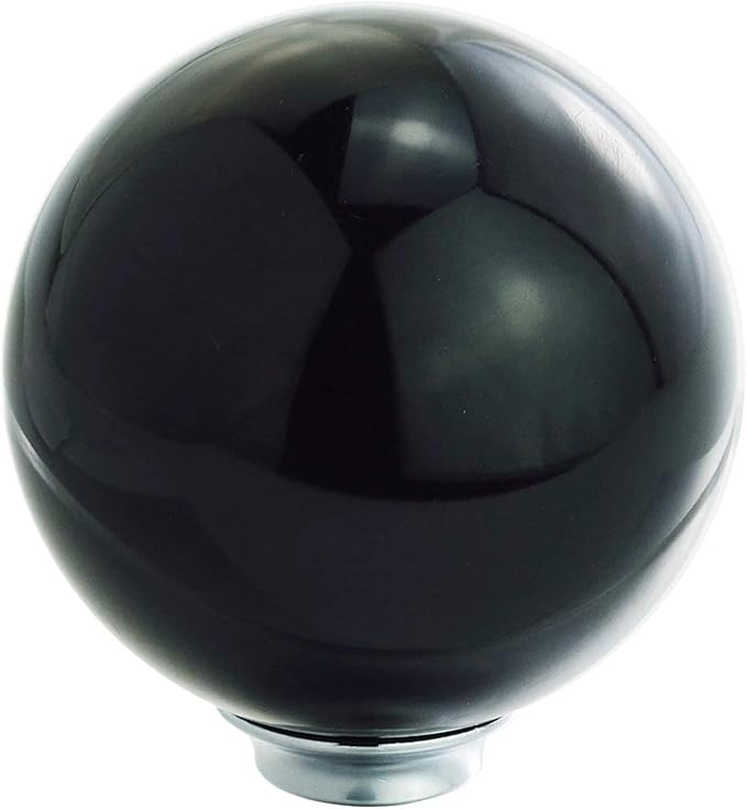 Lunsom Round Shift Knob, 8 Billiard Gear Shifter Lever Head Shift Ball Car Stick Handle Fit Most Automatic Manual Transmission Vehicle (M8x1.25, Black)