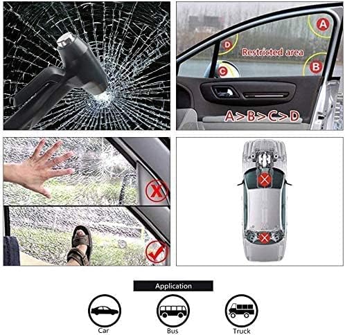 Car Window Breaker, Glass Breaker and Seatbelt Cutter, Emergency Car Glass Safety Hammer, Window Punch Seatbelt Cutter for Family Rescue & Auto Escape Tools(Red)