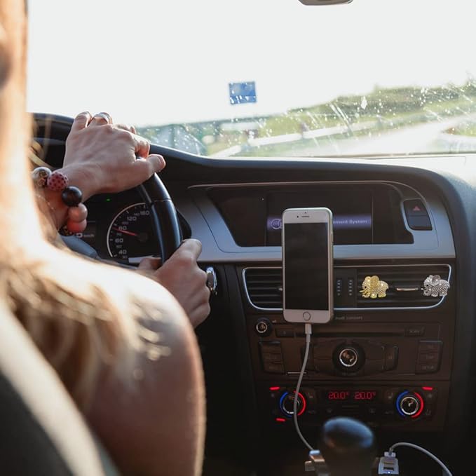 ZOSTLAND Rhinestone Car Decorative Clip,Car Air Fresheners,Metal Vent Clip,Bling Auto Air Vent,Personalized Automotive Interior Decoration Accessories,Auto Decor Gift for Women,Men(2pcs Elephant)