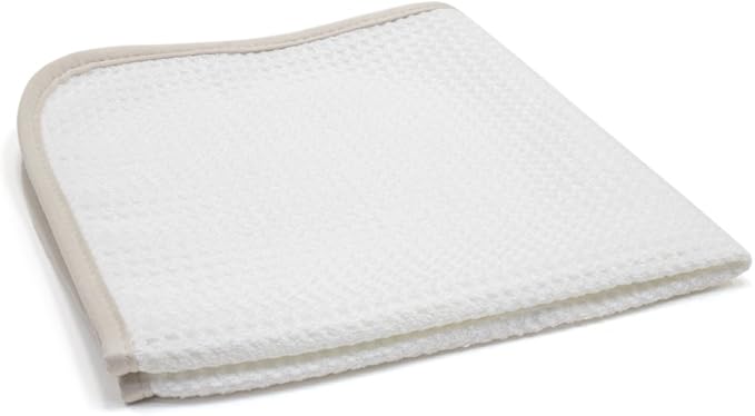 Autofiber No Streak Freak Microfiber Window and Mirror Waffle Towel - Pack of 3, White (16 inch x 16 inch)