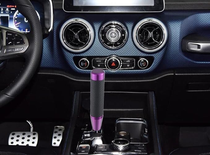 Abfer Tall Shift Knob Car Long Shifter Knob Weighted Gear Stick Shifting Lever Replace Extension Fit Most Manual Automatic Transmission Vehicle, Purple-1