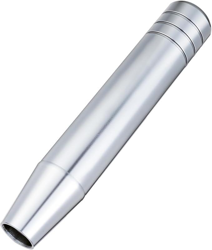 Abfer Long Shift Knob Car Gear Stick Weighted Shifter Knobs Extension Metal Shifting Lever Fit Most Manual Automatic Transmission Vehicle (Silver)