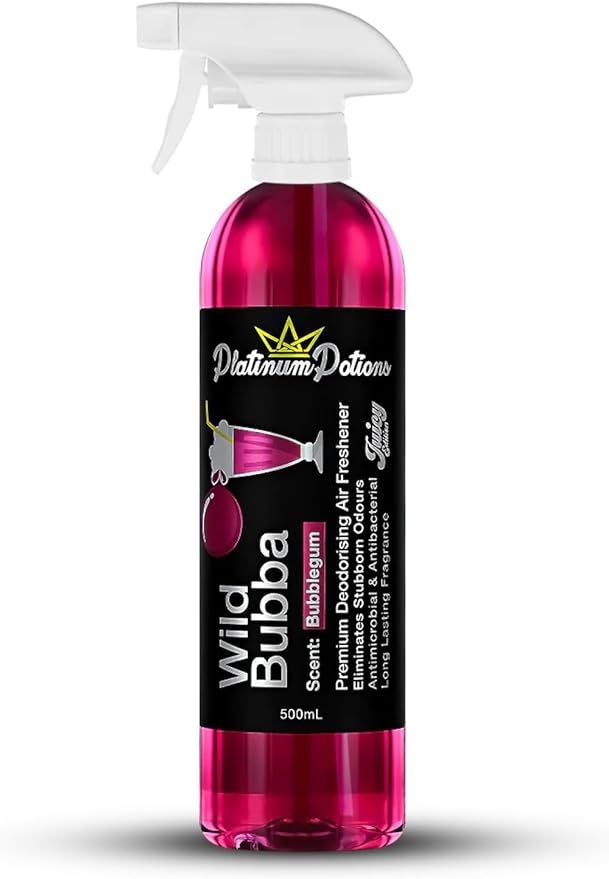 Water-Based Car Air Freshener Spray | Luxury Automotive Deodorizer | Mold-Resistant Formula | Eliminates Odors and Refreshes Vehicle Interior | 17 fl oz | Wild Bubba