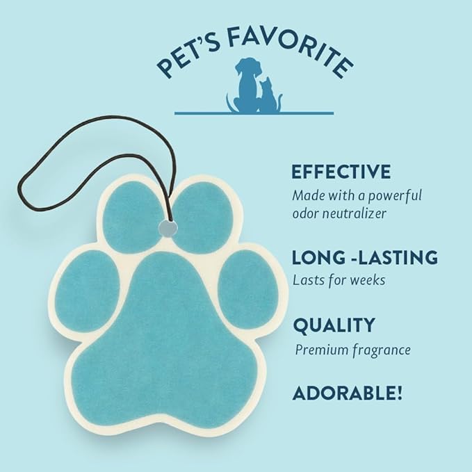 Pet's Favorite Car Air Freshener - Clean Laundry Pack of 3 - Non-toxic Car Air Freshener - Pet-Friendly Air Freshener For Small Spaces & Car - Hanging Odor Eliminating Air Freshener