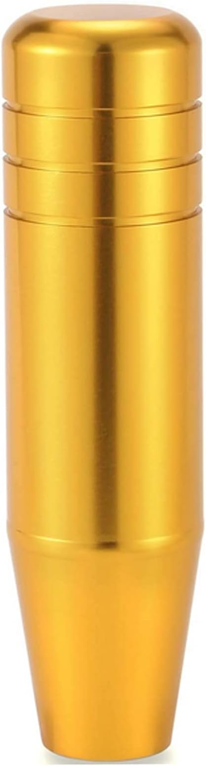 Lunsom 5" Aluminum Gear Lever Shifter Knob Long Alloy Shift Stick Handle Car Automatic Shifting Head Fit Most Manual Transmission Vehicles (Gold)