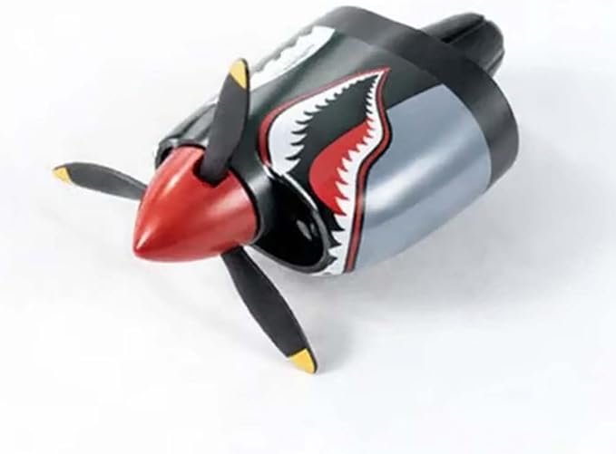 P-40 Fighter Car Air Vent Decoration with Spinning Propeller, Vintage P40 Warhawk Air Freshener, Dashboard Decorations for Auto Interior Decor Gift (1 Pc Yellow)