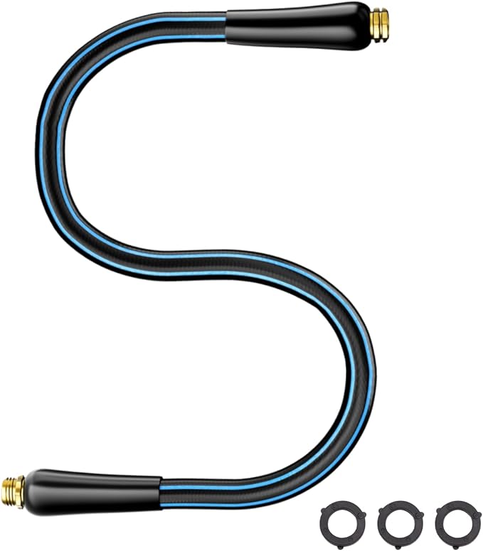 Short Garden Hose 5FT: Water Hose with Quick Connect Fittings - Flexible Lightweight Portable Leakproof Hose 5/8" - Hybrid Rubber Portable Hose for Garden, Car Washing, and Outdoor Cleaning