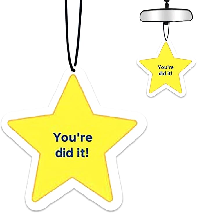 Pentagram Air Freshener Hanging for Car Scented Ornaments Mirror Cute Car Fresheners Pentagrams Car Accessories Auto Interior Decor Scent Home Bathroom Closet Pentagram Gifts for Women Men