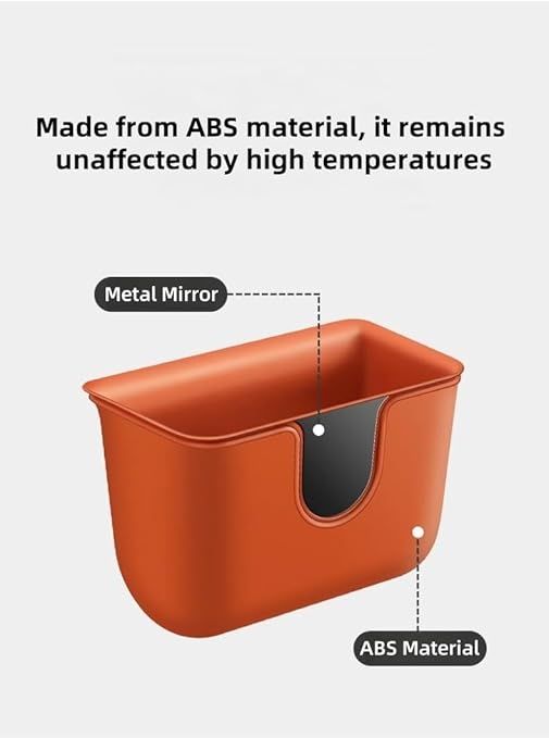 Car Trash Can Storage Pockets - 100% Leak-Proof Organizer,Car Seat Back and Door Hanging Storage,Two Levels Above and Below (Orange)