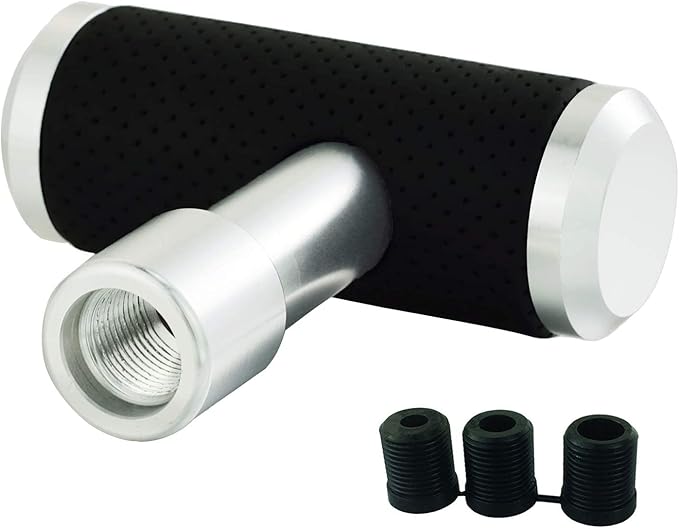 Lunsom Shifter Knob, Gear Shifting Lever Stick Shift Handle Head Type T Gear Shift Knob Fit for Manual Transmission Vehicle (Black)