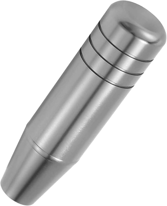 Lunsom 5" Aluminum Gear Lever Shifter Knob Long Alloy Shift Stick Handle Car Automatic Shifting Head Fit Most Manual Transmission Vehicles (Gray)