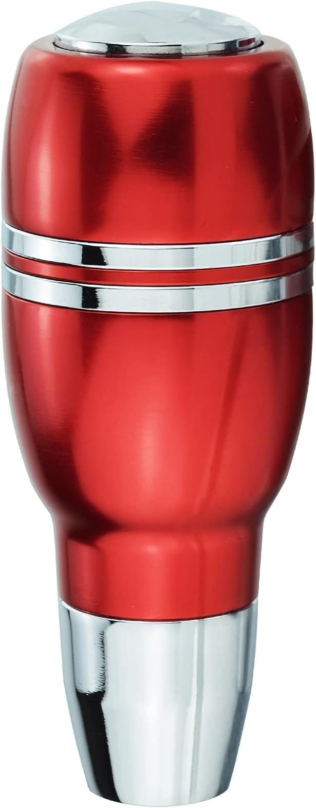 Lunsom Aluminium Alloy Shift Knob, Gear Shifter Head Leather Lever Stick Shifter Handle Type R Shifting Knobs Fit Most Manual Transmission Vehicle (Red)