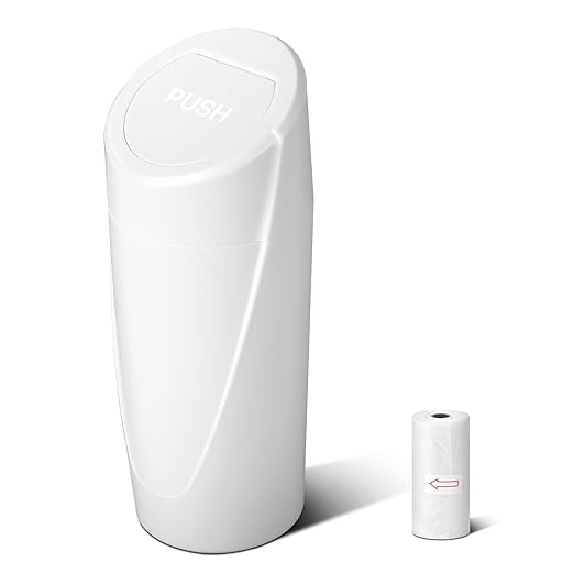 Car Trash Can Bin with Lid - Car Garbage Can Cup Holder - White Mini Leakproof Vehicle Trash Garbage Can Bin with 20pcs Trash Bags-Car Organizers and Storage for Front Back Seat Accessories