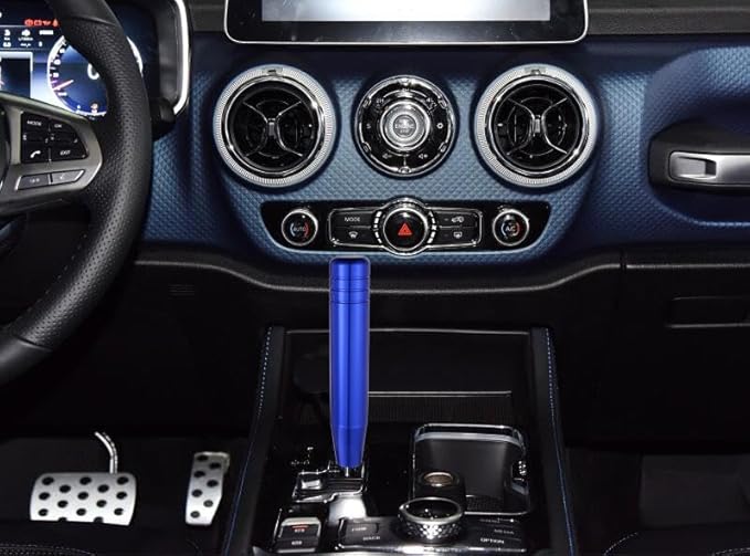 Abfer Tall Shift Knob Car Long Shifting Head Replace Weighted Gear Stick Shifter Knob Extension Fit Most Manual Automatic Transmission Vehicle, Blue