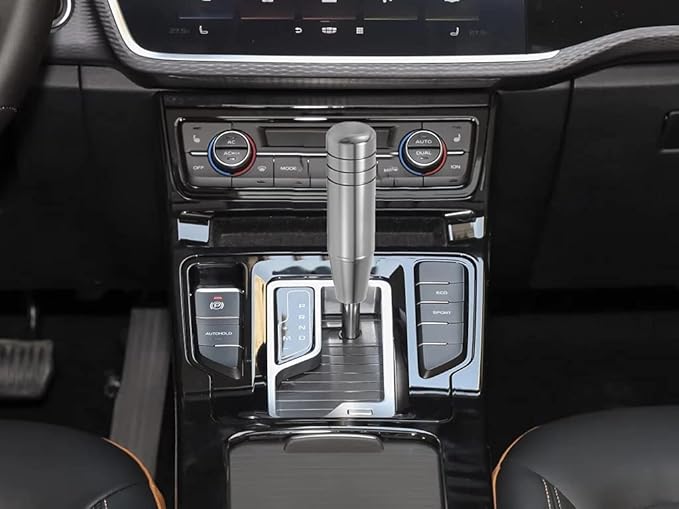 Lunsom 5" Aluminum Gear Lever Shifter Knob Long Alloy Shift Stick Handle Car Automatic Shifting Head Fit Most Manual Transmission Vehicles (Gray)