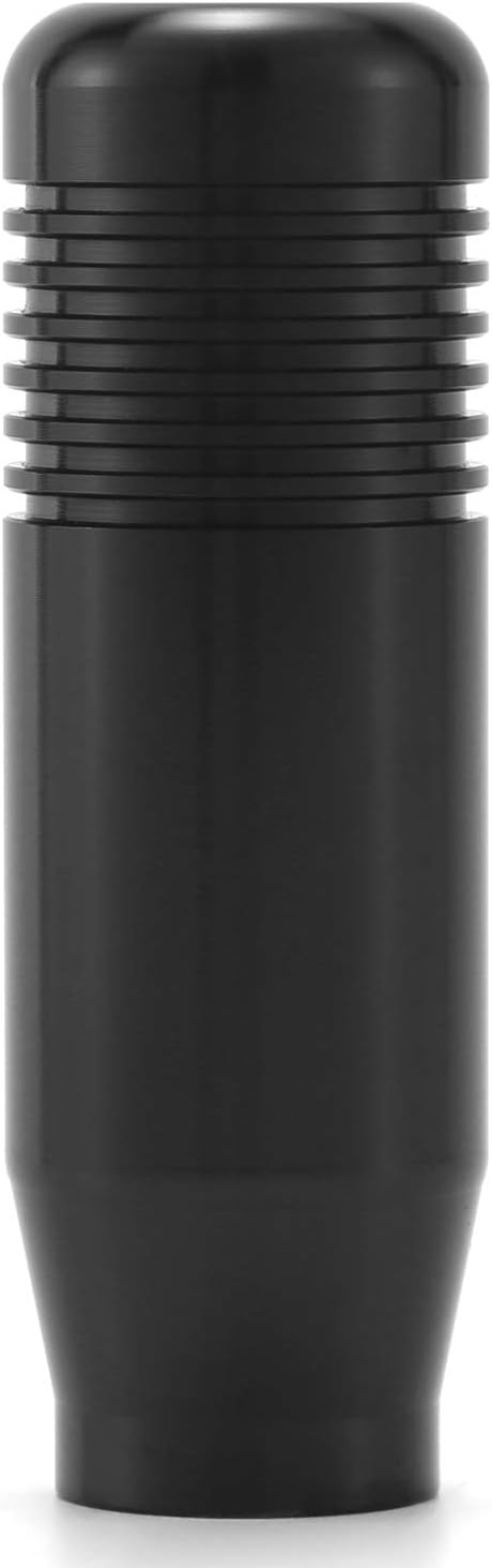 Lunsom Short Weighted Shifter Knob, Aluminum Alloy Shifter Head Lever Shifting Handle Car Gear Stick Knobs with 3 Adapters Fit Most Auto Manual Transmission Vehicle