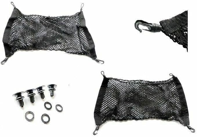 Rear Side Organizer Cargo Net for Subaru Forester 2010-2013 – Cargo Net Set of 2 for SUV - Premium Mesh Elastic Car Trunk Organizer Vehicle Carrier Storage–Compatible with Forester