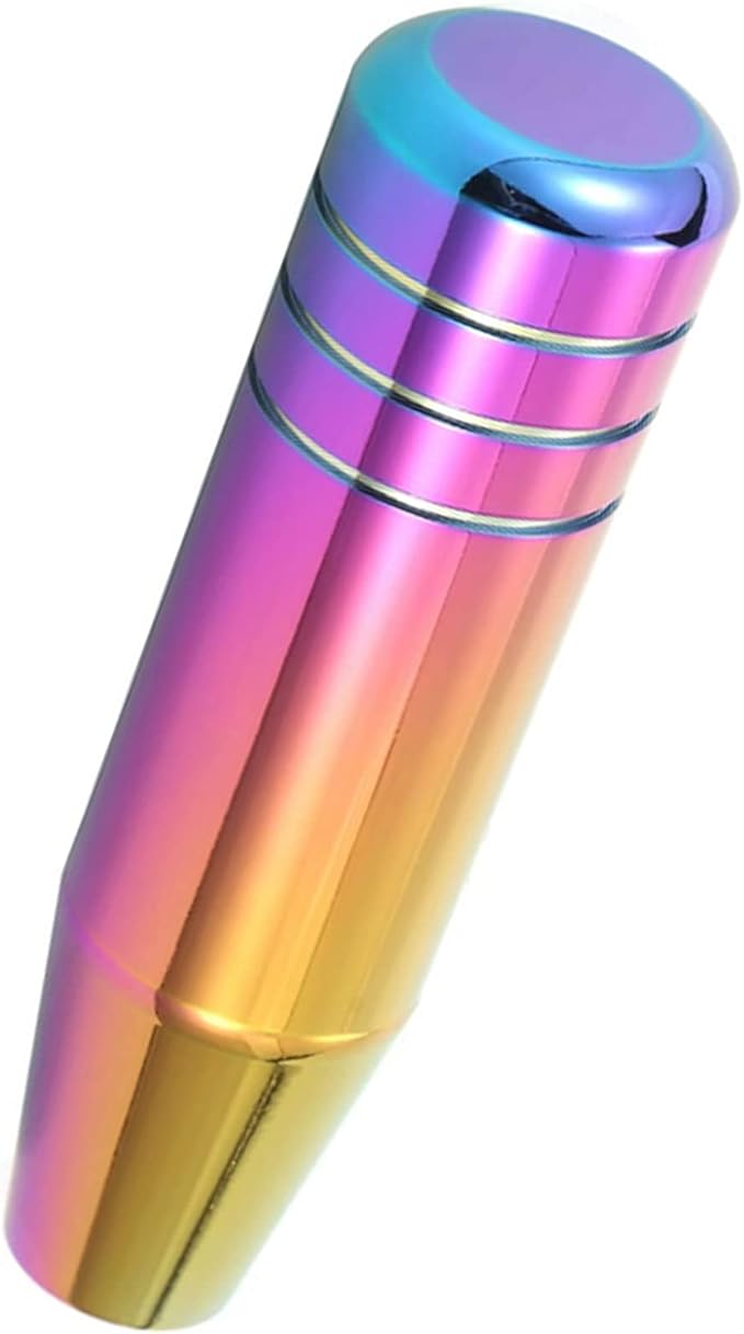 Lunsom 5" Aluminum Gear Lever Shifter Knob Long Alloy Shift Stick Handle Car Automatic Shifting Head Fit Most Manual Transmission Vehicles (Multicolor)