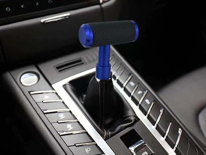 Lunsom Shifter Knob, Gear Shifting Lever Stick Shift Handle Head Type T Gear Shift Knob Fit for Manual Transmission Vehicle (Blue)