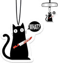 Threatening Cat Air Freshener Hanging for Car Scented Ornaments Mirror Cute Car Fresheners Cats Car Accessories Auto Interior Decor Scent Home Bathroom Closet Cat Gifts for Women Men