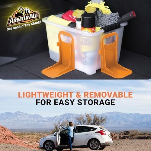 Armor All Trunk Cargo Blocks, 4 Pack of Cargo Dividers, Hook & Loop Trunk Organizer Blocks to Hold Cargo in Place for Cars, Trucks, SUVs, Vans, Cargo Containment System, Trunk Dividers (4 Pieces)