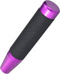 Lunsom Weighted Shifter Knob, Leather Aluminum Alloy Long Shift Stick Handle Shifting Lever Head Fit for Most Manual Transmission Vehicle (Purple-1)