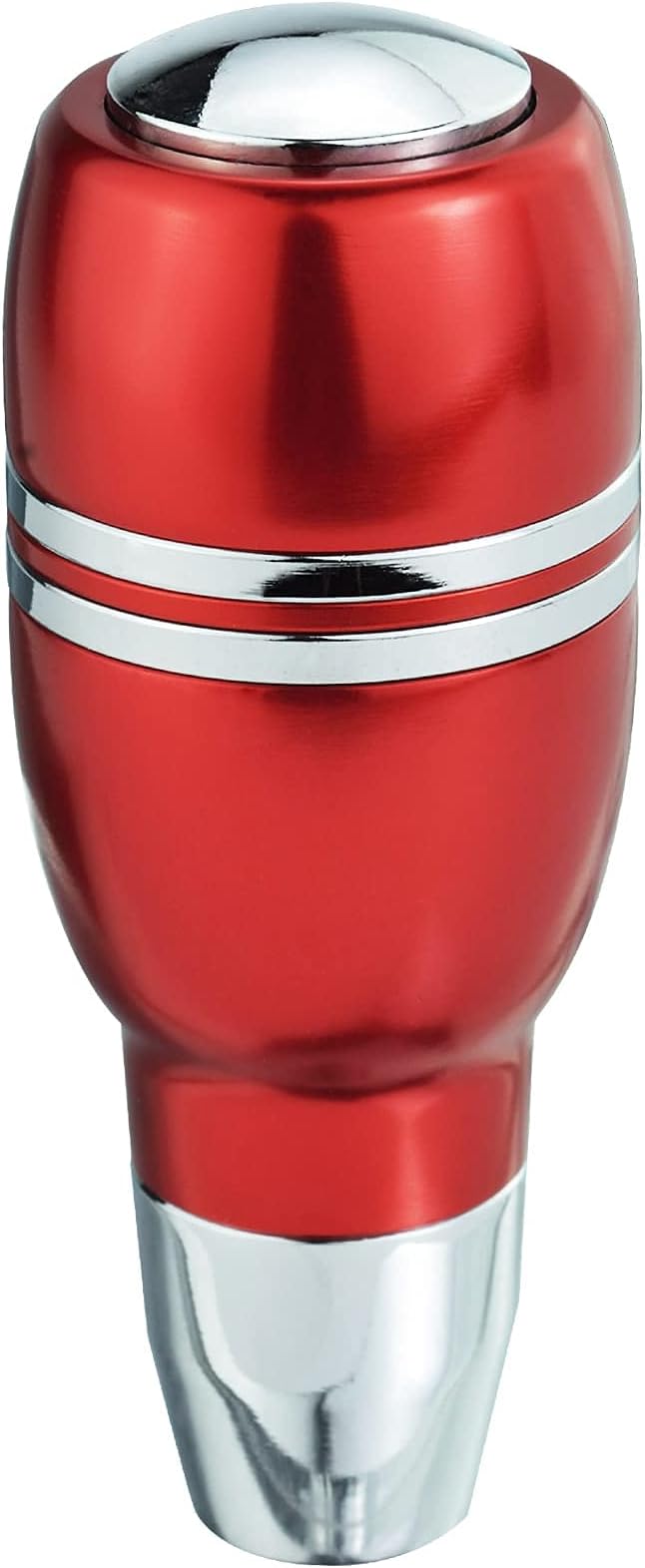 Lunsom Aluminium Alloy Shift Knob, Gear Shifter Head Leather Lever Stick Shifter Handle Type R Shifting Knobs Fit Most Manual Transmission Vehicle (Red)